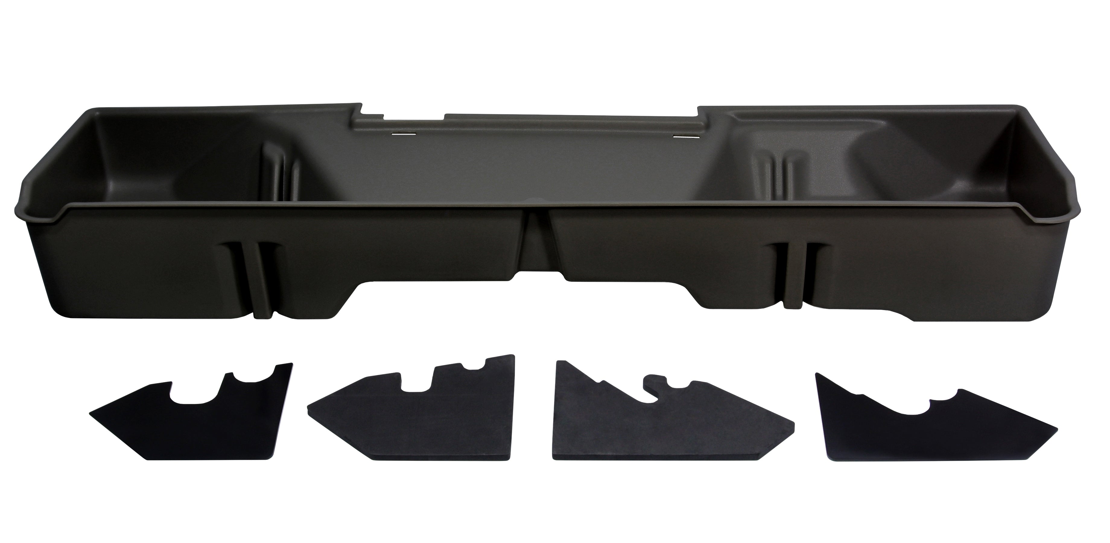 DÜHA under-seat storage installed in a 2007-2013 Chevy Silverado / GMC Sierra Extended Cab