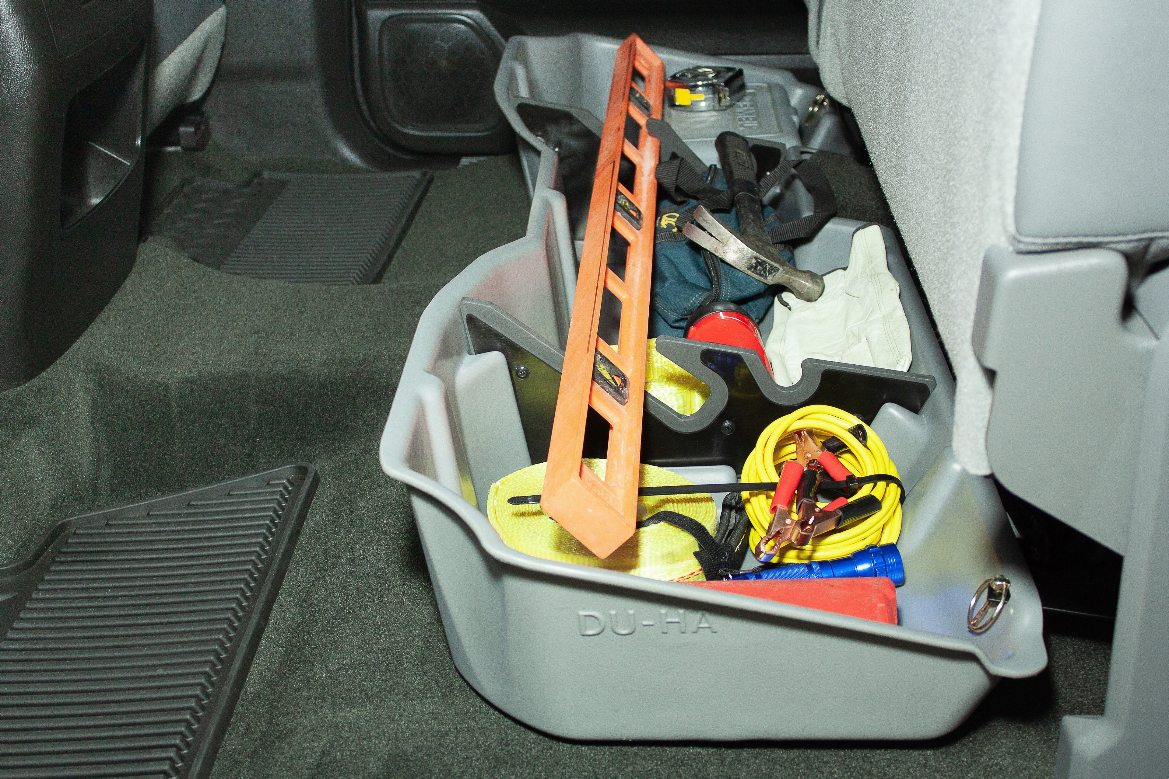 DÜHA Under Seat Storage for 2014-2018 Chevy Silverado/GMC Sierra Light Duty Crew Cab & 2015-2019 Heavy Duty Crew Cab