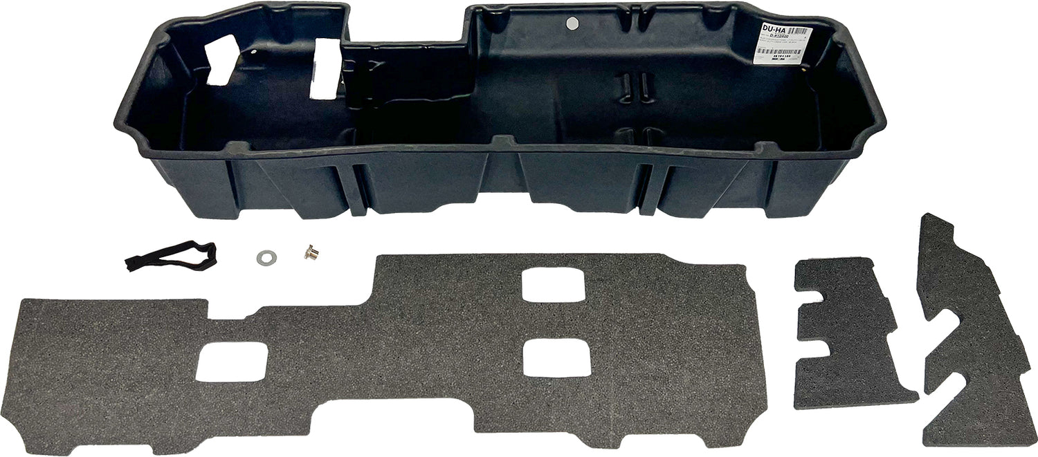 DÜHA Under Seat Storage | Fits 2019-2026 Chevy Silverado/GMC Sierra Light Duty Crew Cab & 2020-2026 Heavy Duty Crew Cab (New Body Style)
