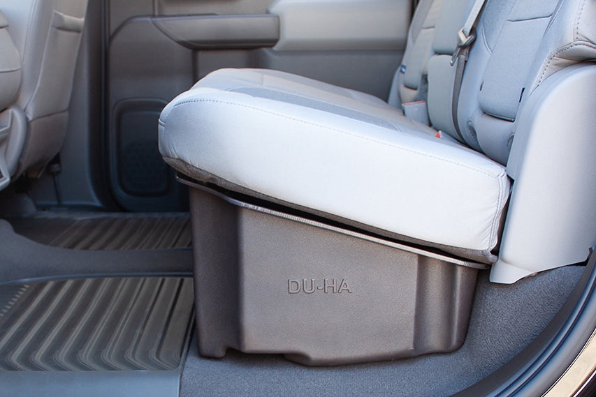 DÜHA Under Seat Storage | Fits 2019-2026 Chevy Silverado/GMC Sierra Light Duty Crew Cab & 2020-2026 Heavy Duty Crew Cab (New Body Style)