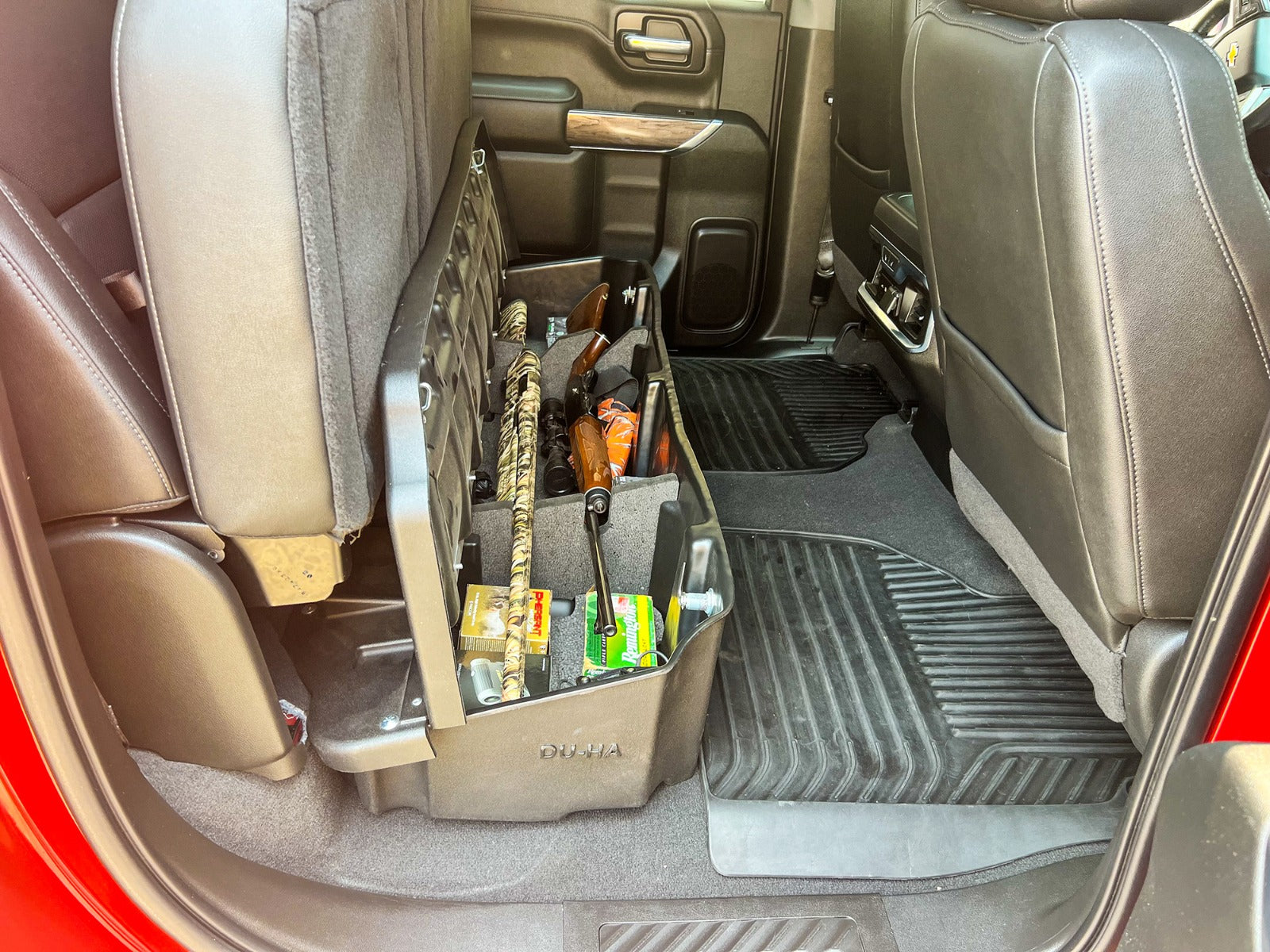 DÜHA Lockable Heavy-Duty Under Seat Storage, Includes 2 Keys for 2019-2026 Chevy Silverado/GMC Sierra Light Duty Crew Cab & 2020-2026 Heavy Duty Crew Cab