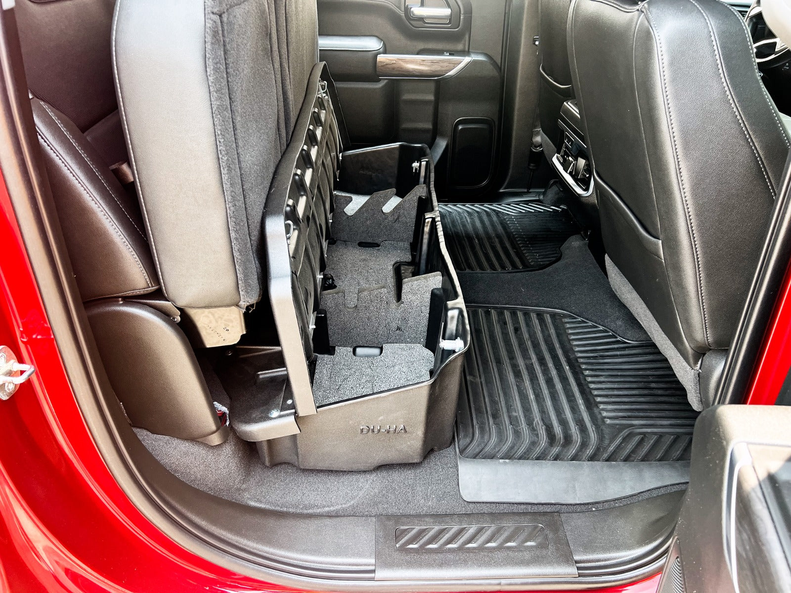 DÜHA Lockable Heavy-Duty Under Seat Storage, Includes 2 Keys for 2019-2026 Chevy Silverado/GMC Sierra Light Duty Crew Cab & 2020-2026 Heavy Duty Crew Cab