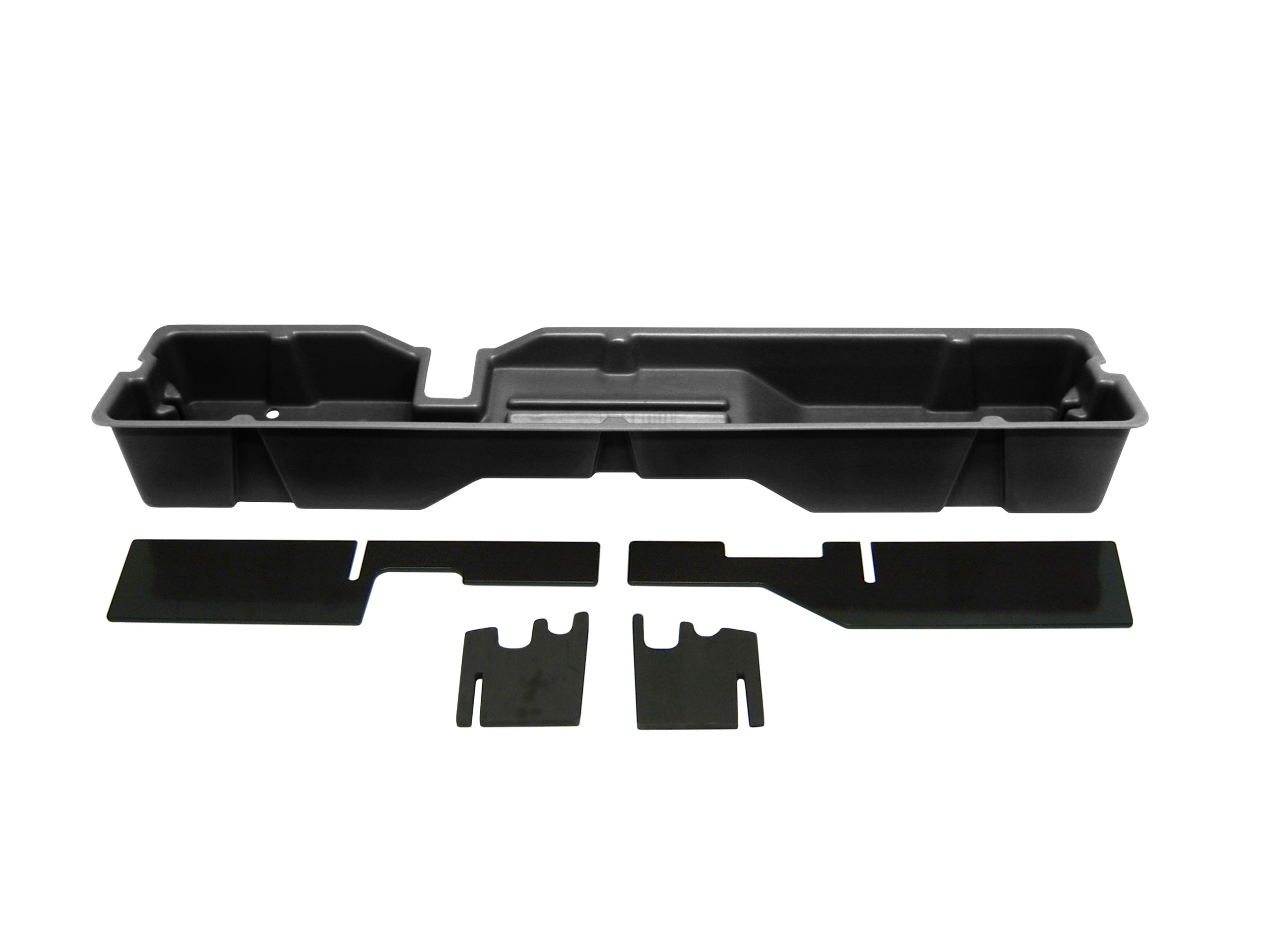 DÜHA Under Seat Storage fits 2004-2008 Ford F150 SuperCab & SuperCrew | Black Heavy-Duty Back Seat Organizer, Includes 2-Piece Dividers