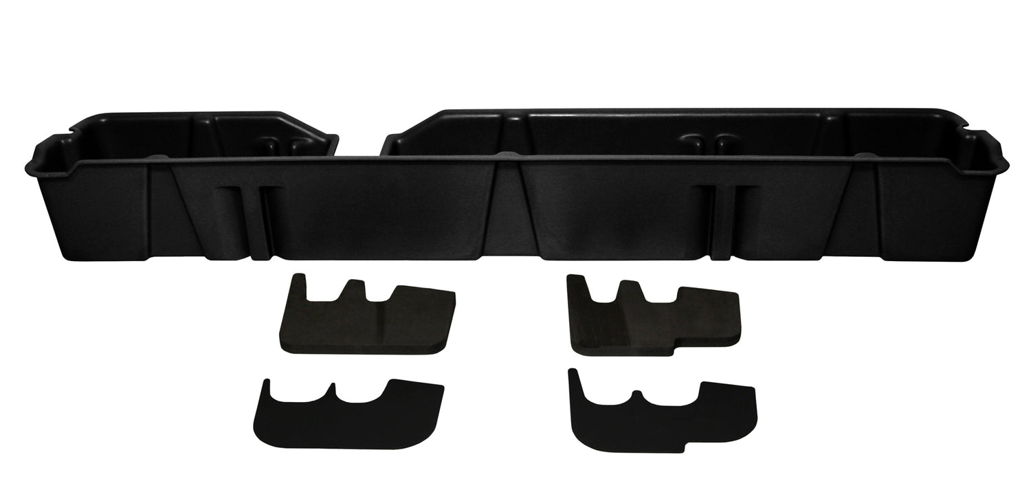 DÜHA Under Seat Storage fits 2009-2014 Ford F150 SuperCab without Factory Subwoofer - Heavy-Duty Back Seat Organizer