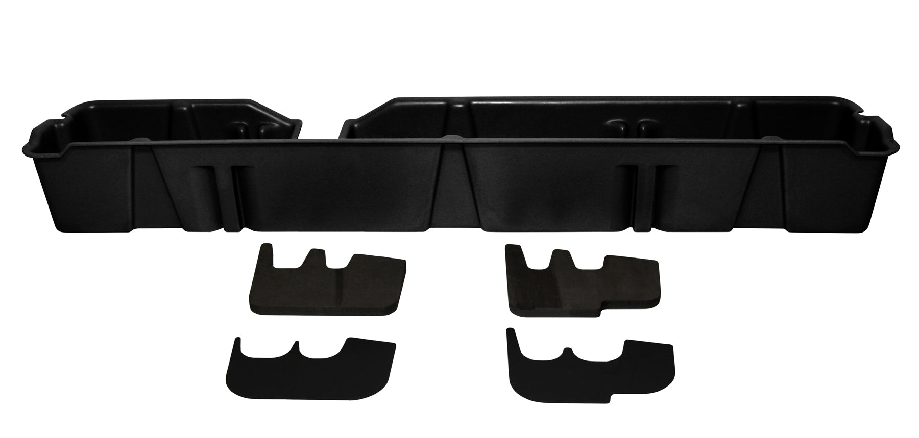 DÜHA Under Seat Storage fits 2009-2014 Ford F150 SuperCab without Factory Subwoofer - Heavy-Duty Back Seat Organizer