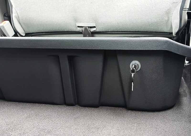 DÜHA Lockable Under Seat Storage Lockbox, Includes 2 Keys for 2015-2026 Ford F150 Super Crew Cab & 2017-2026 F250 F350 F450 F550 Super Duty Crew Cab