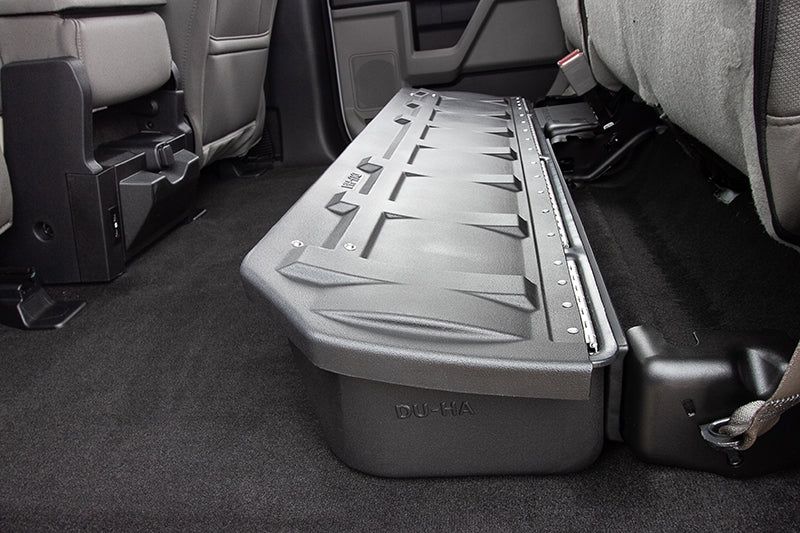 DÜHA Lockable Under Seat Storage Lockbox, Includes 2 Keys for 2015-2026 Ford F150 Super Crew Cab & 2017-2026 F250 F350 F450 F550 Super Duty Crew Cab