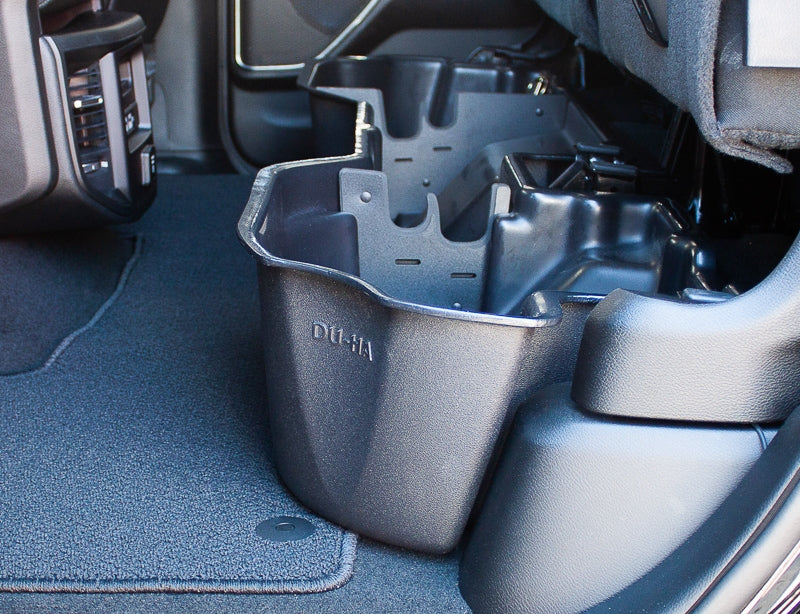 DÜHA Under Seat Storage fits 2019-2026 Ram 1500 Quad Cab (New Body Style) | Heavy-Duty Back Seat Multi Tool Organizer