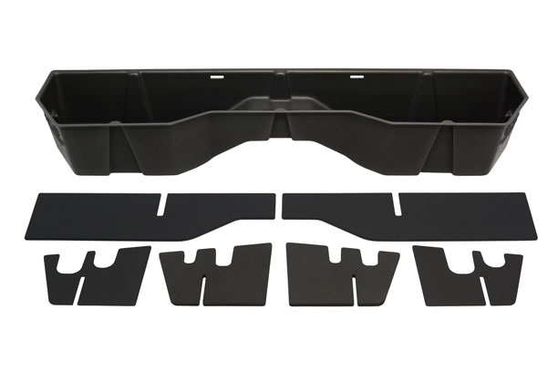 DÜHA Under Seat Storage fits 2004-2024 Nissan Titan King Cab & Crew Cab | Heavy-Duty Back Seat Multi Tool Organizer, Includes 2-Piece Dividers