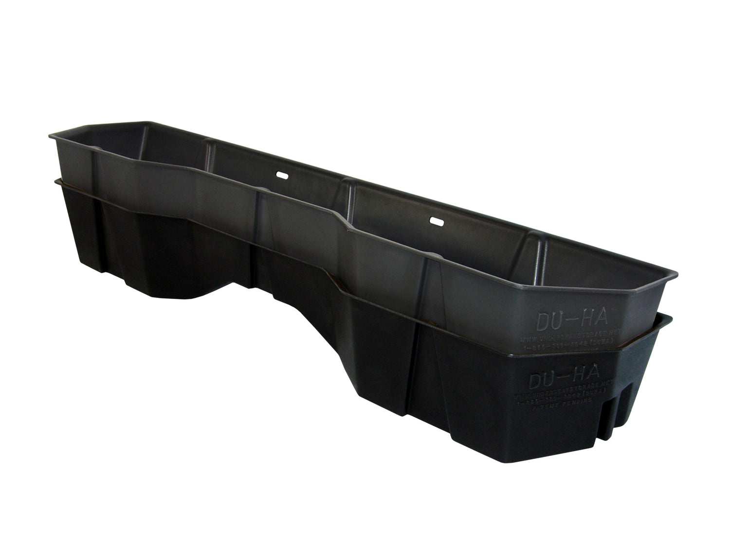 DÜHA Under Seat Storage fits 2004-2024 Nissan Titan King Cab & Crew Cab |  Heavy-Duty Back Seat Multi Tool Organizer, Includes 2-Piece Dividers