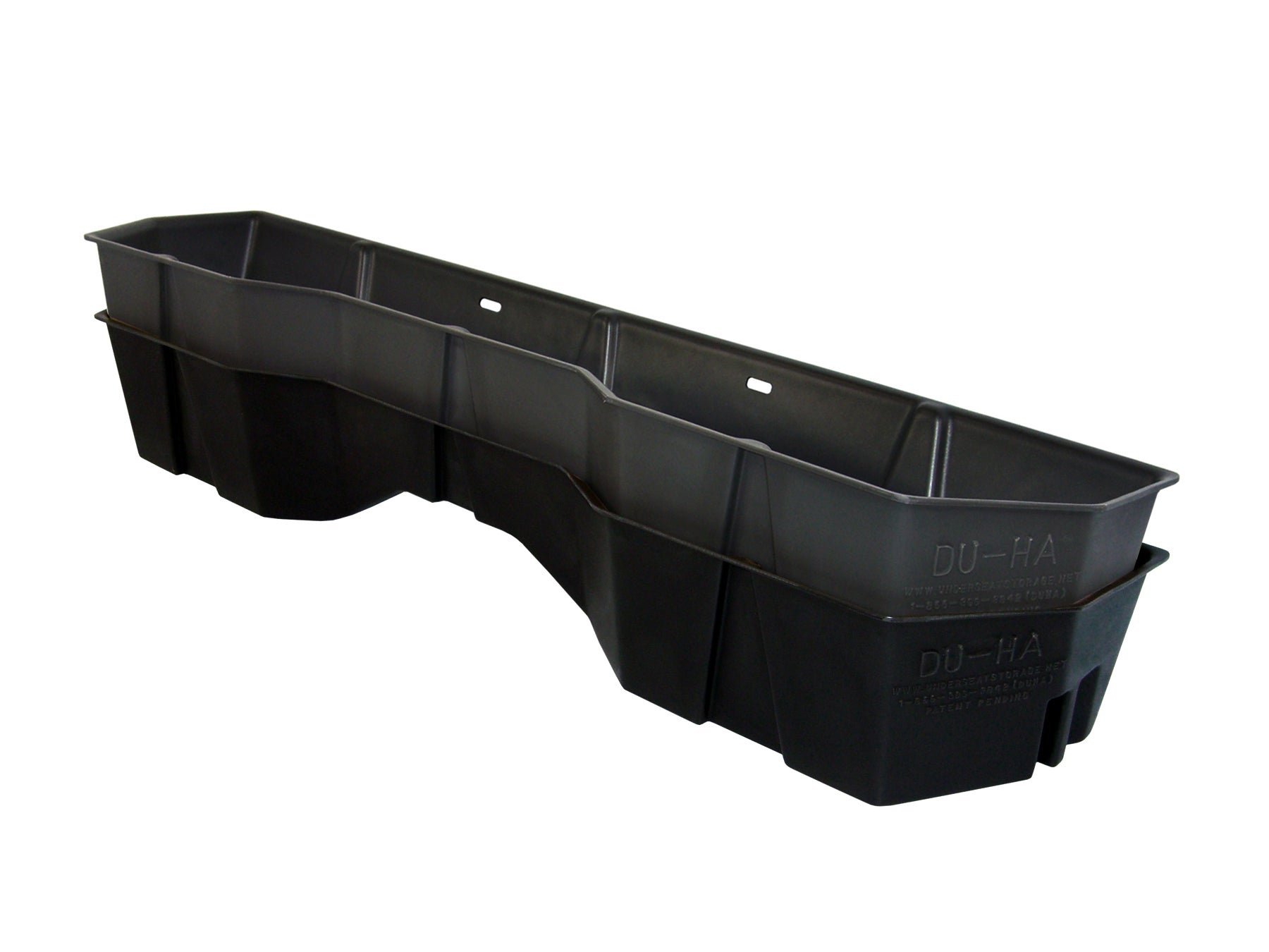 DÜHA Under Seat Storage fits 2004-2024 Nissan Titan King Cab & Crew Cab | Heavy-Duty Back Seat Multi Tool Organizer, Includes 2-Piece Dividers