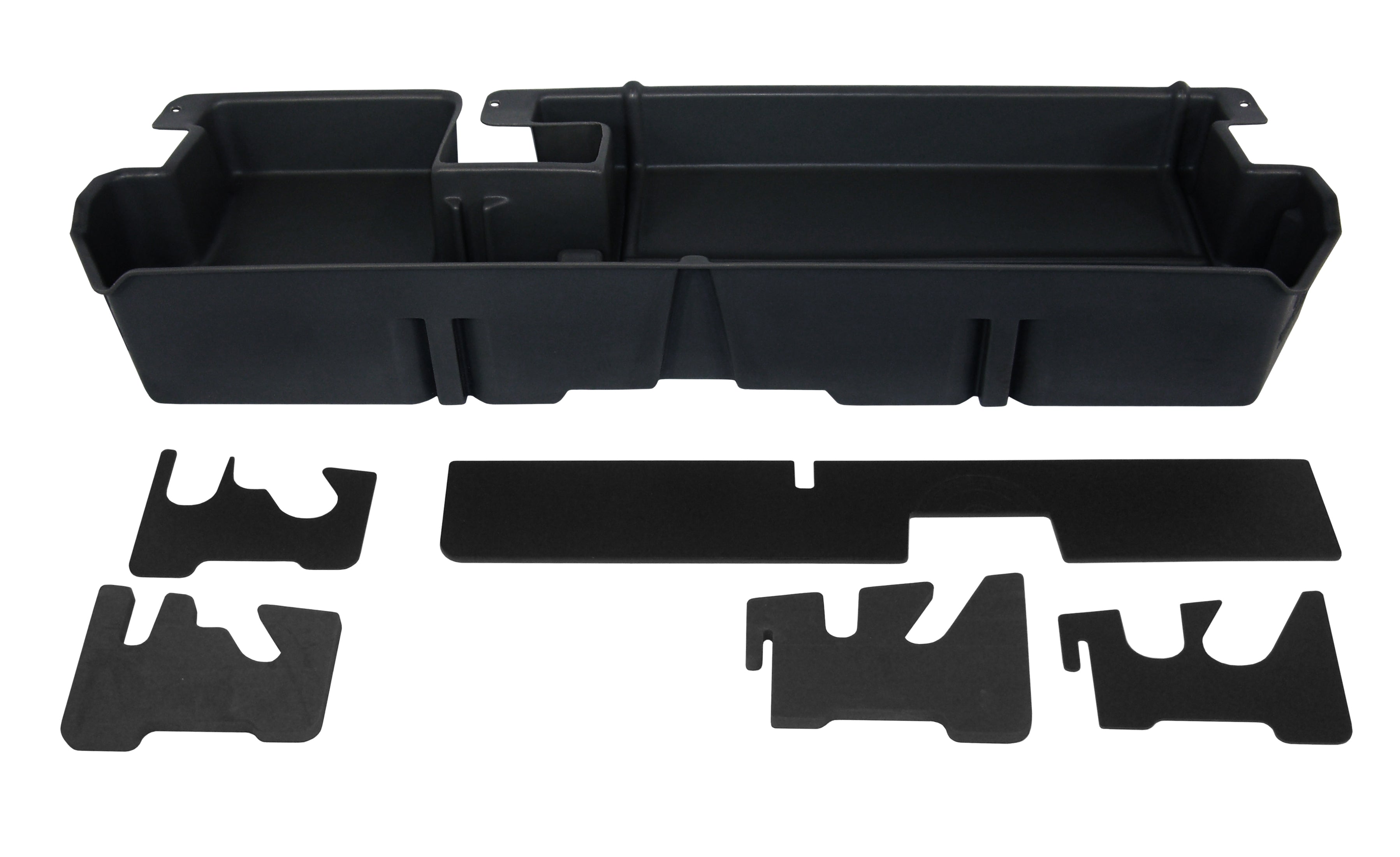 DÜHA Under Seat Storage fits 2007-2021 Toyota Tundra Double Cab without Factory Subwoofer | Heavy-Duty Back Seat Organizer