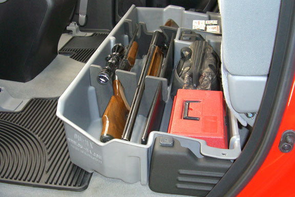 DÜHA Under Seat Storage fits 2007-2021 Toyota Tundra Double Cab without Factory Subwoofer | Heavy-Duty Back Seat Organizer