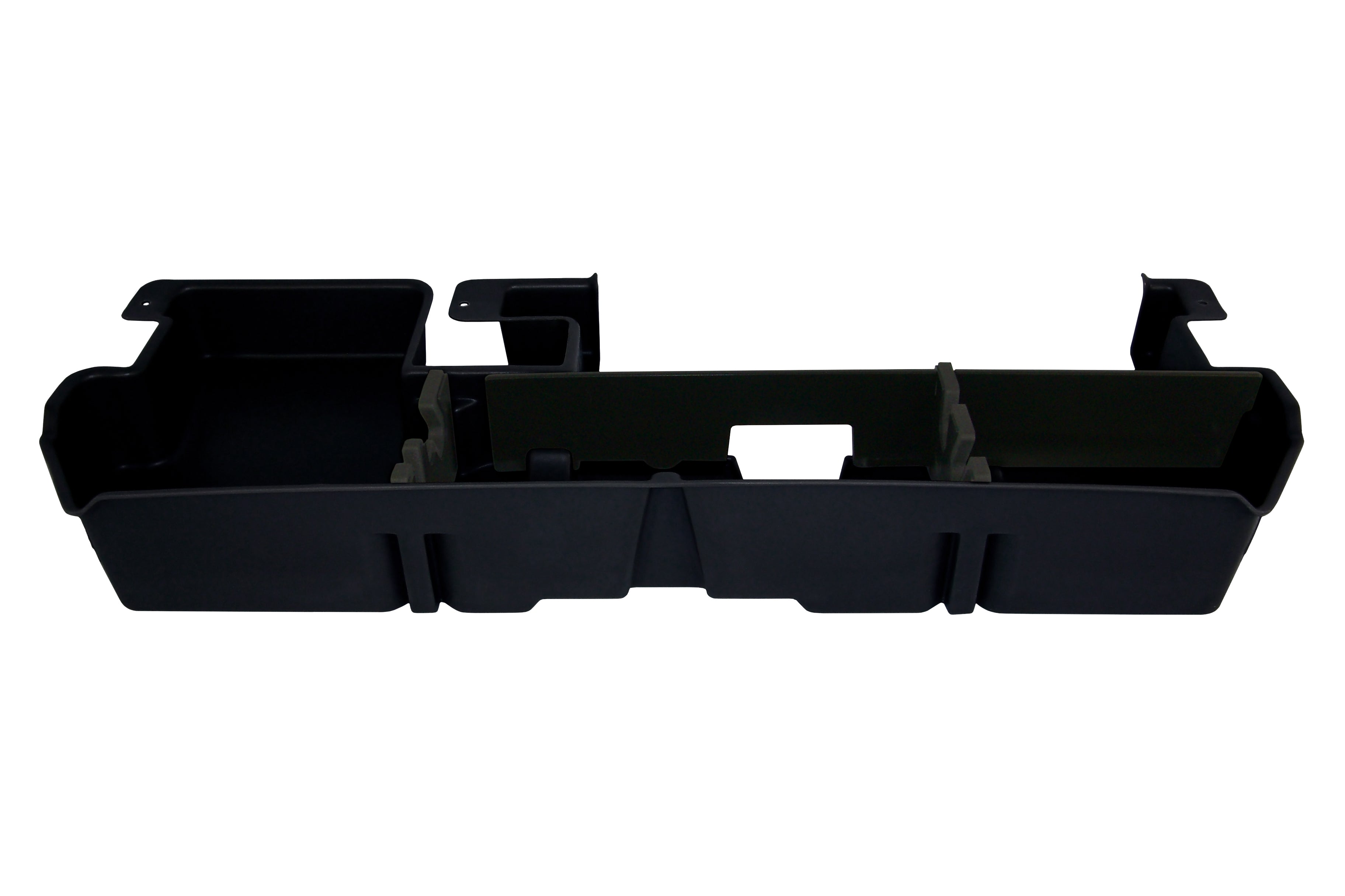DÜHA Under Seat Storage fits 2007-2021 Toyota Tundra Double Cab with Factory Subwoofer | Black Heavy-Duty Back Seat Organizer