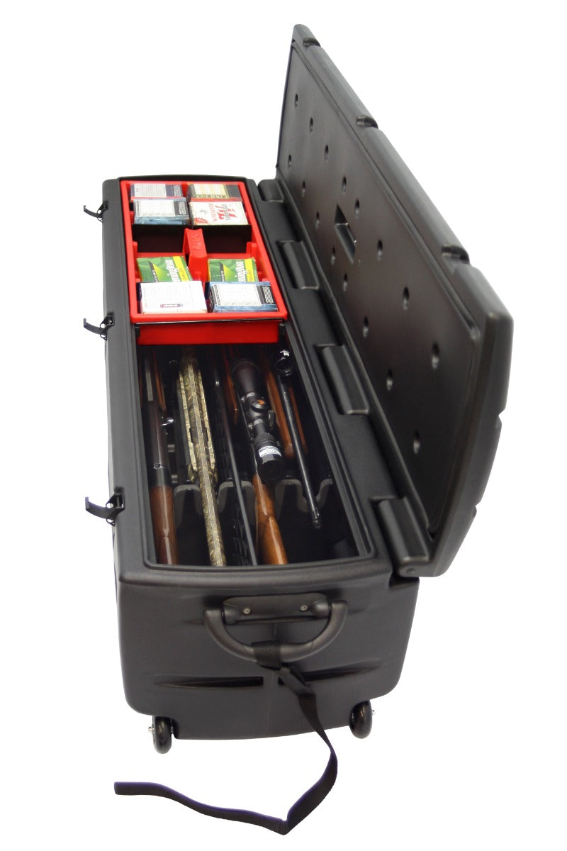 DÜHA Tote Gun and Gear Truck Storage Box | Heavy-Duty, Portable Rolling Toolbox or Gun Case for SUV&