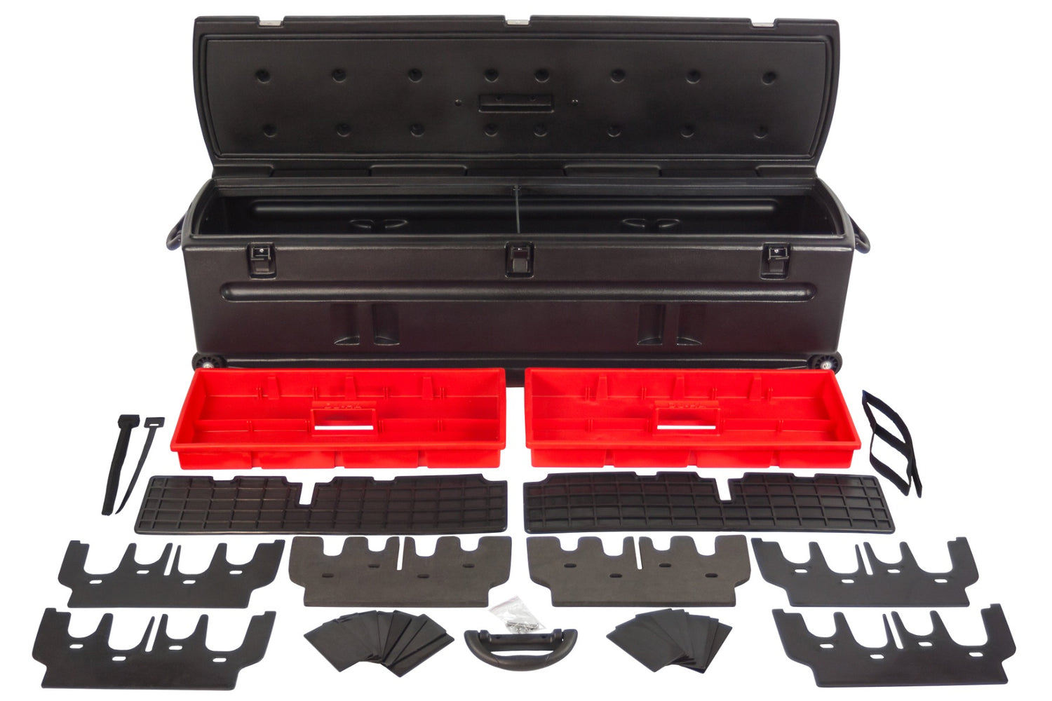 DÜHA Tote Gun and Gear Truck Storage Box | Heavy-Duty, Portable Rolling Toolbox or Gun Case for SUV&