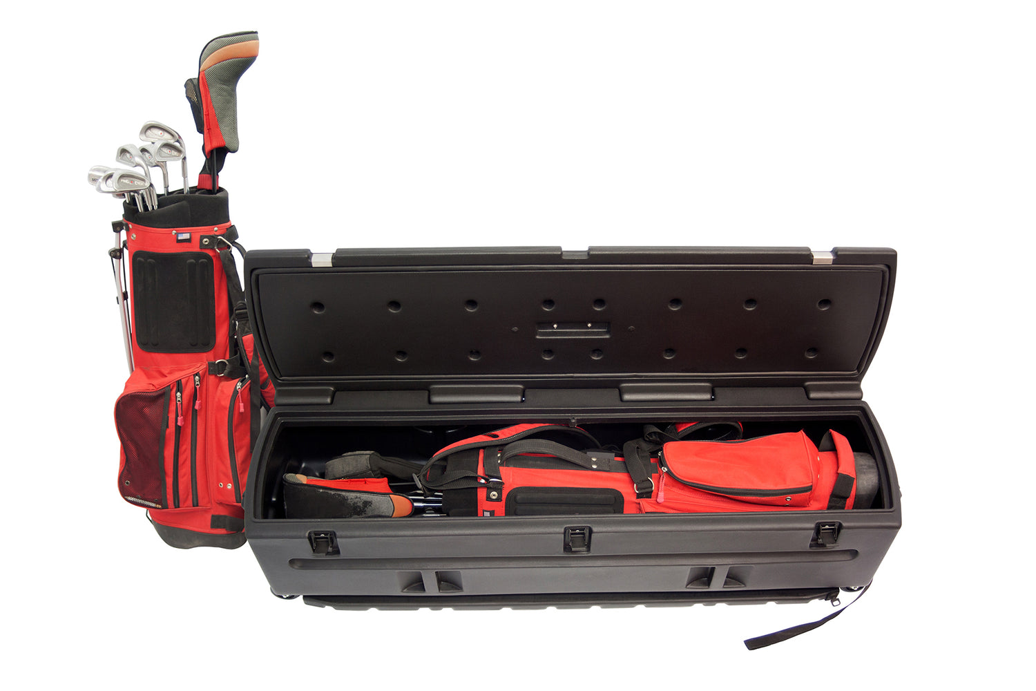 DÜHA Tote Gun and Gear Truck Storage Box | Heavy-Duty, Portable Rolling Toolbox or Gun Case for SUV&