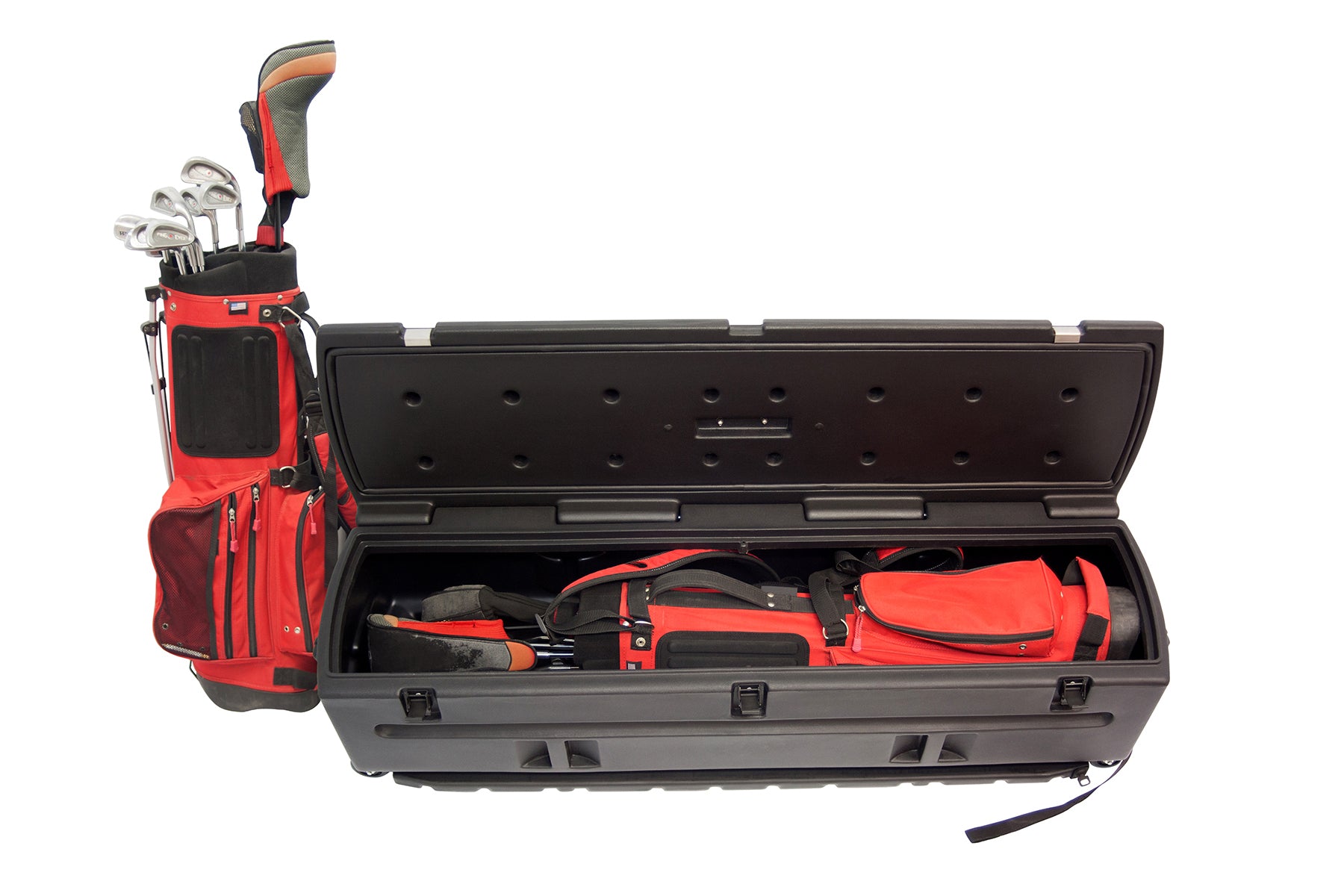 DÜHA Tote Gun and Gear Truck Storage Box | Heavy-Duty, Portable Rolling Toolbox or Gun Case for SUV&