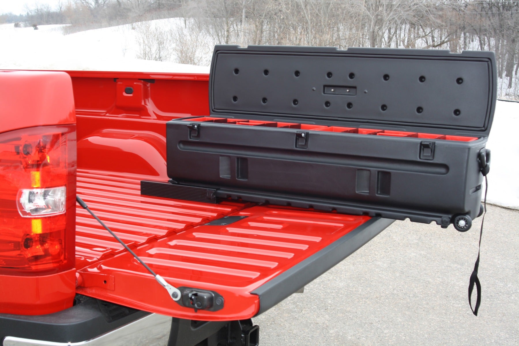 DÜHA Tote Gun and Gear Truck Storage Box | Heavy-Duty, Portable Rolling Toolbox or Gun Case for SUV&