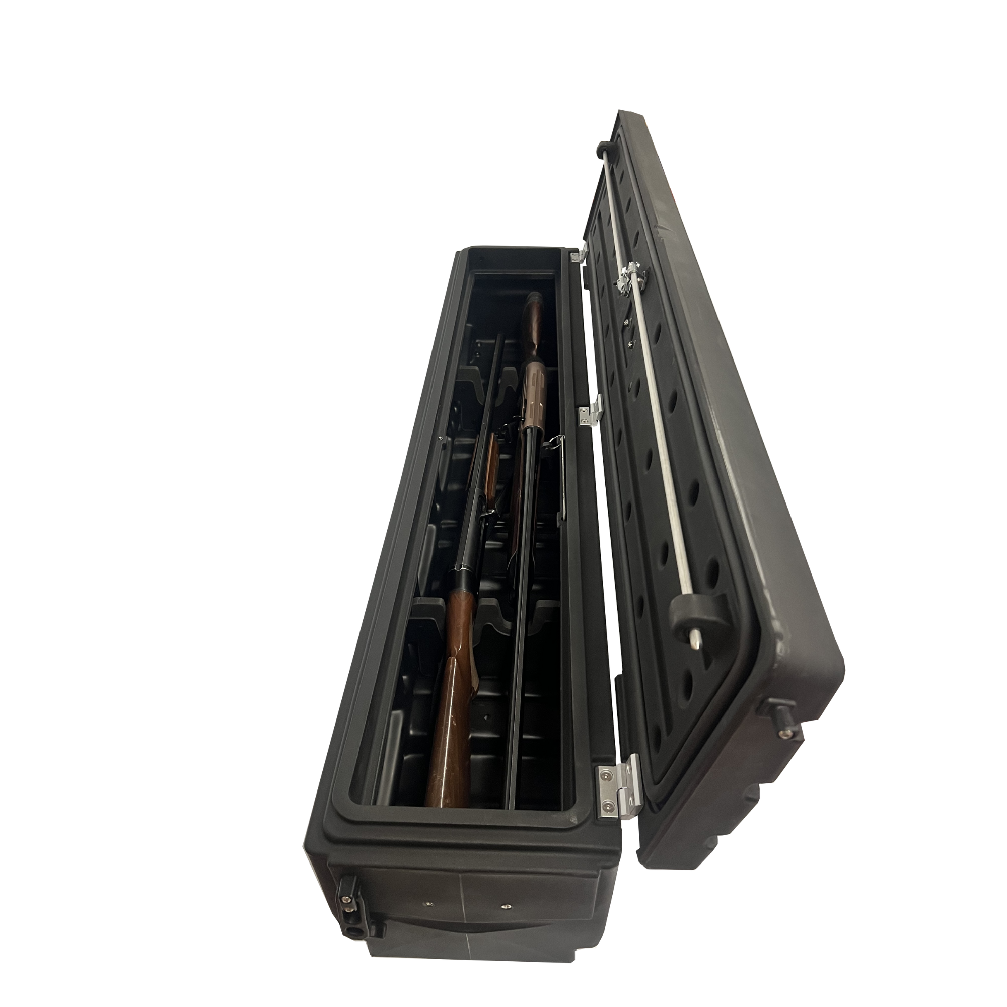 DÜHA Side Toolbox and Gear Storage "Humpstor" fits Open Beds, Under Most Tonneaus, and Toppers with Side Open Windows | Black Heavy-Duty Side Tool Box, Includes Mounting Hardware and Dividers