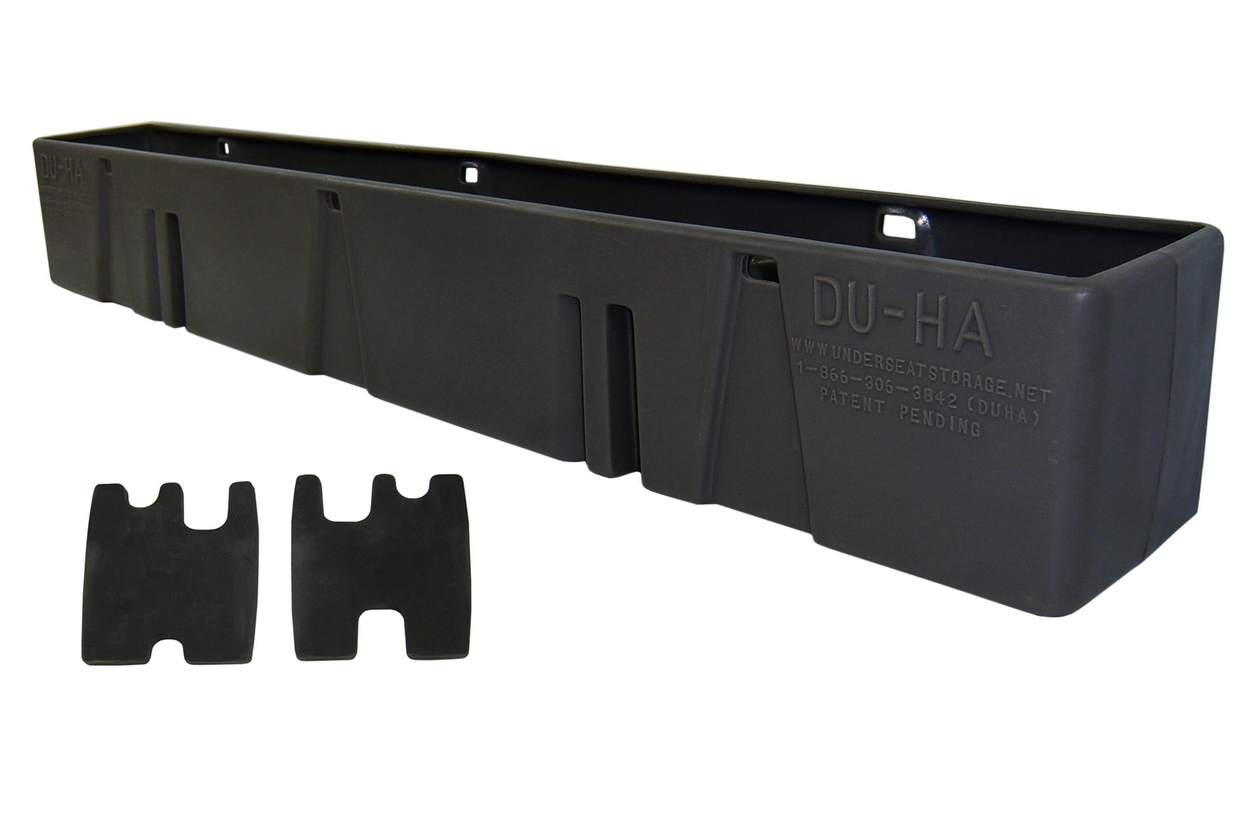 DÜHA under-seat storage installed in a 2024-2026 Polaris XPEDITION ADV 5 Crew Cab