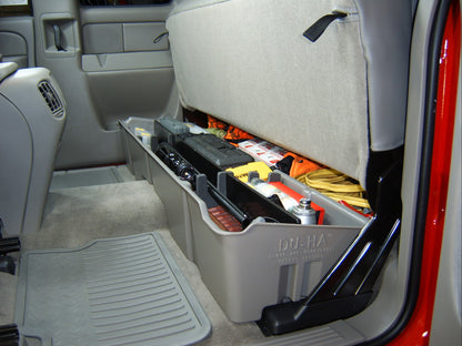 DÜHA Under Seat Storage fits 1999-2007 Chevy Silverado/GMC Sierra 1500/2500/3500 Extended Cab (Classic) | Dark Gray Heavy-Duty Back Seat Organizer