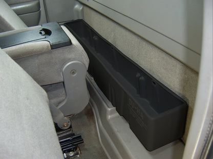 DÜHA behind-the-seat storage installed in a 1999-2007 Chevy Silverado / GMC Sierra Regular Cab (Classic)