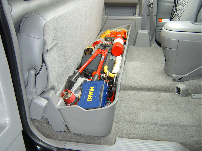 DÜHA Under Seat Storage Fits 1988-1999 Chevrolet/GMC C/K Model Extended Cab - Heavy-Duty Back Seat Organizer - Black 10037