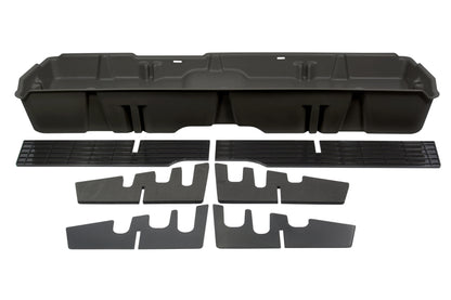 DÜHA under-seat storage installed in a 2007-2014 Chevy Silverado / GMC Sierra Crew Cab