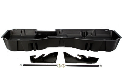 DÜHA under-seat storage installed in a 2014-2019 Chevy Silverado / GMC Sierra Crew Cab