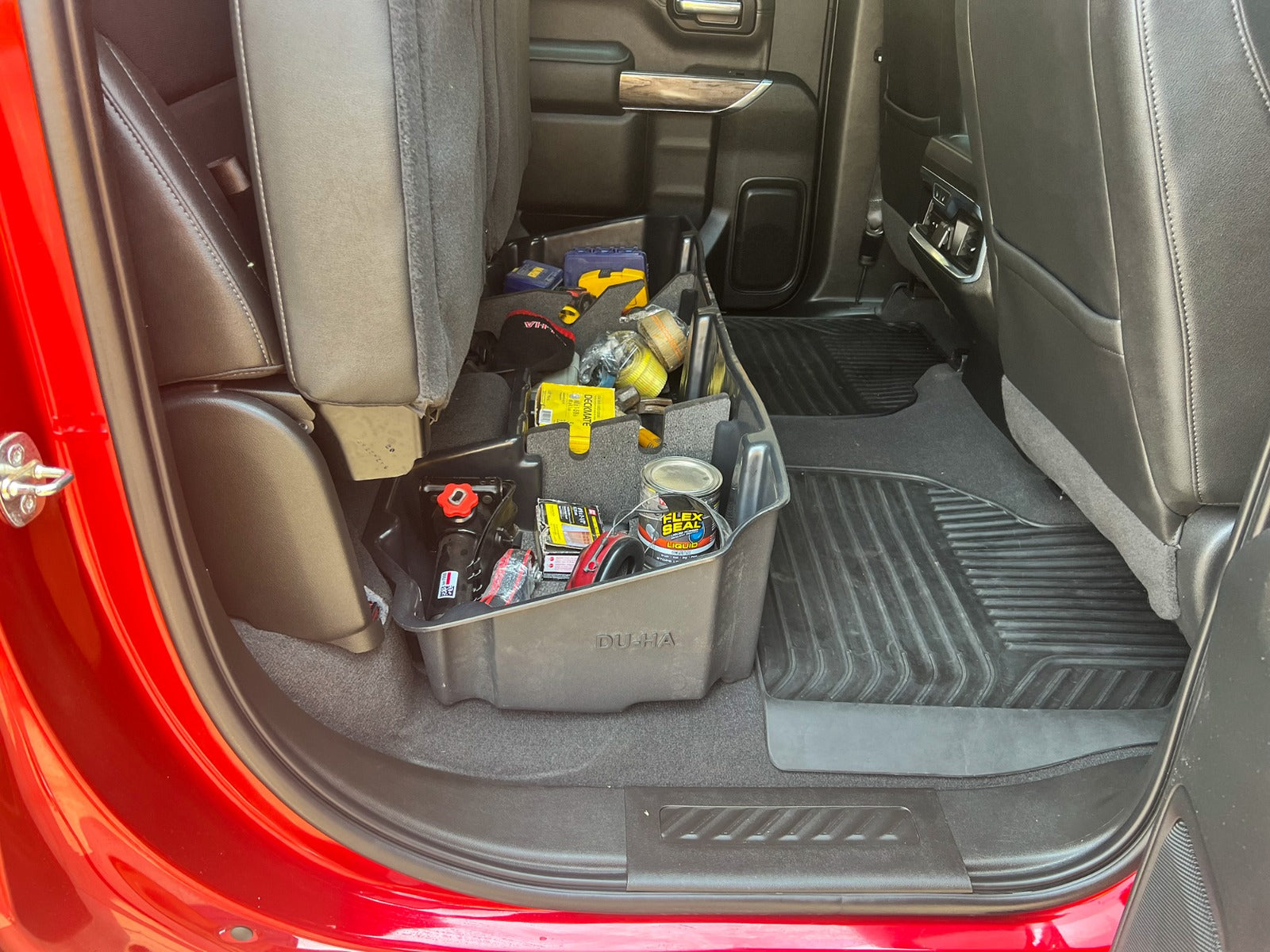 DÜHA Under Seat Storage for 2019-2024 Chevy Silverado/GMC Sierra Light Duty Crew Cab &amp; 2020-2024 Heavy Duty Crew Cab New Body Style