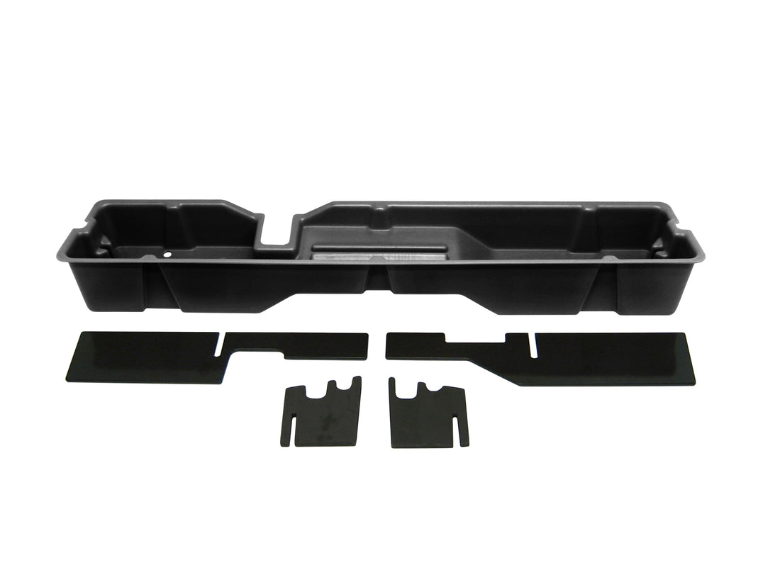 DÜHA Under Seat Storage fits 2004-2008 Ford F150 SuperCab & SuperCrew | Black Heavy-Duty Back Seat Organizer, Includes 2-Piece Dividers