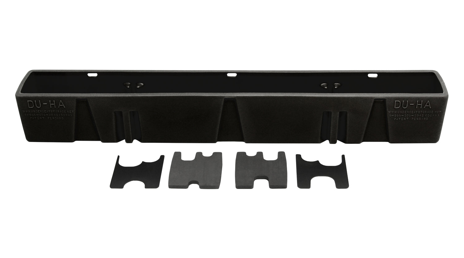 DÜHA behind-the-seat storage installed in a 2000-2007 Ford F-250-F-550 Super Duty Crew Cab
