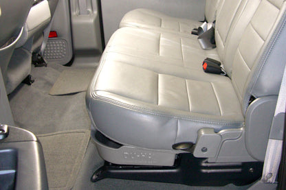 DÜHA Under Seat Storage fits 2003 - 2016 Ford F250 | F350 | F450 | F550 Super Duty Crew Cab with 60/40 Split Bench Seats Only | Black Heavy-Duty Back Seat Organizer