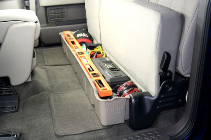 DÜHA Under Seat Storage fits 2009-2014 Ford F150 SuperCab without Factory Subwoofer - Heavy-Duty Back Seat Organizer