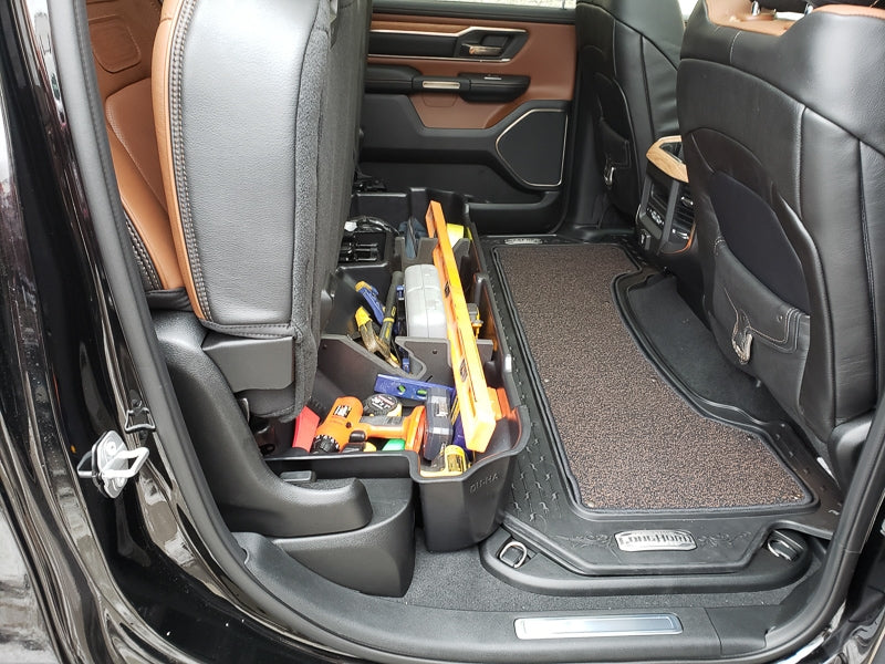 DÜHA Under Seat Storage fits 2019-2025 Ram 1500 Crew Cab (New Body Style) | Heavy-Duty Back Seat Organizer