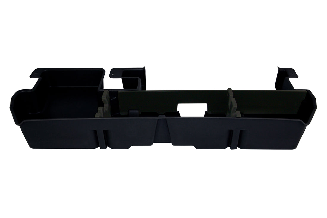 DÜHA Under Seat Storage fits 2007-2021 Toyota Tundra Double Cab with Factory Subwoofer | Black Heavy-Duty Back Seat Organizer