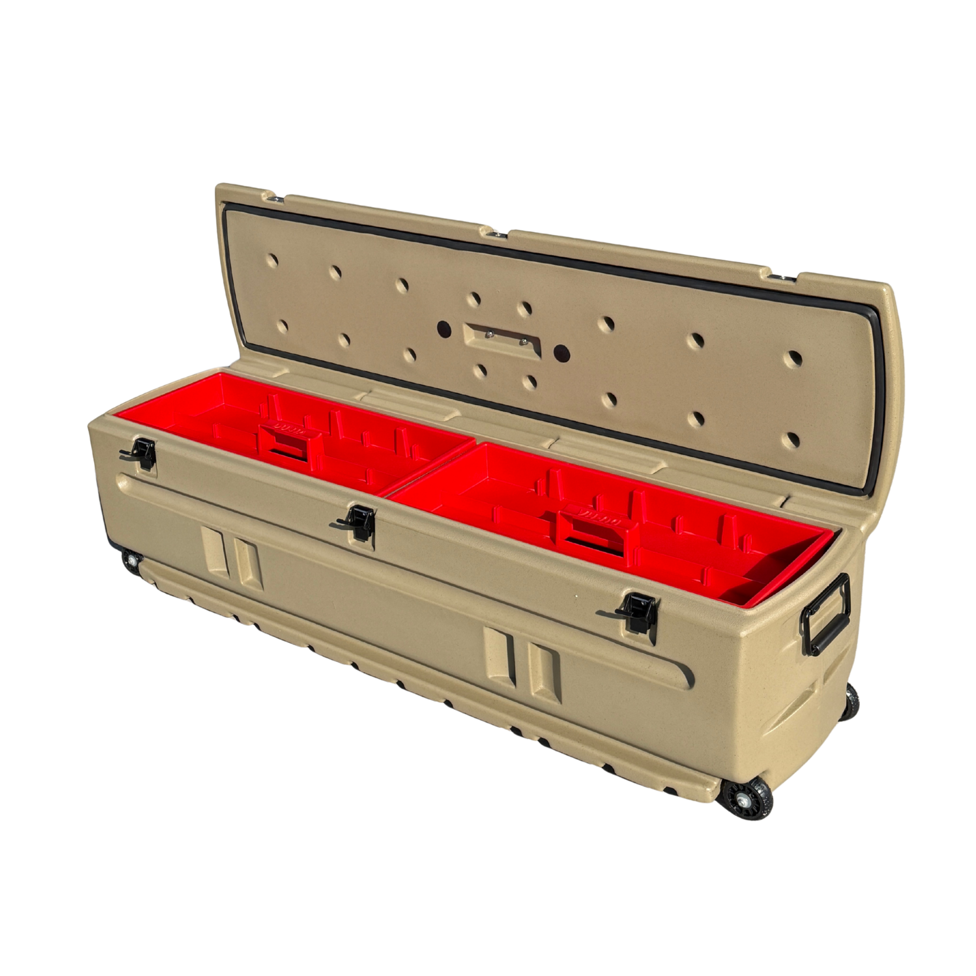 DÜHA Tote Gun and Gear Truck Storage Box | Heavy-Duty, Portable Rolling Toolbox or Gun Case for SUV&