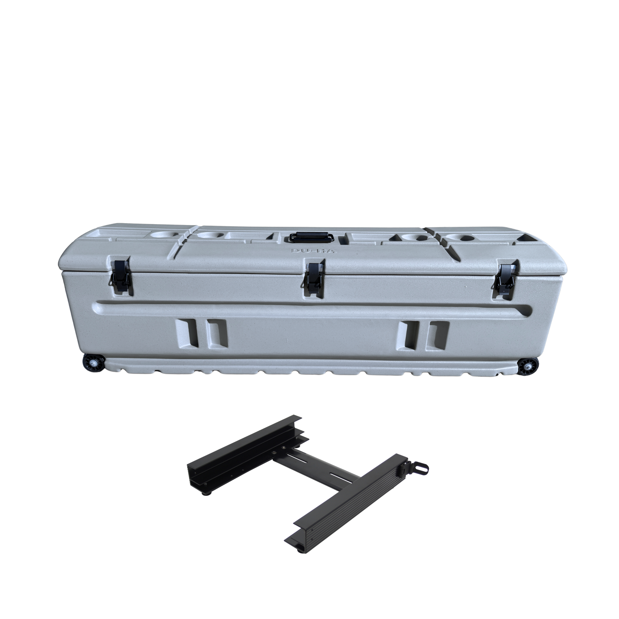 DÜHA Tote Gun and Gear Truck Storage Box | Heavy-Duty, Portable Rolling Toolbox or Gun Case for SUV&