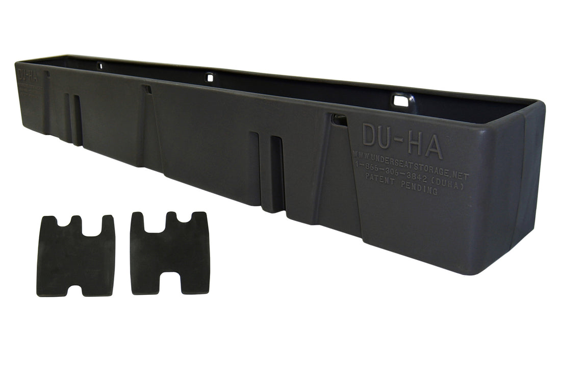 DÜHA under-seat storage installed in a 2024-2026 Polaris XPEDITION ADV 5 Crew Cab