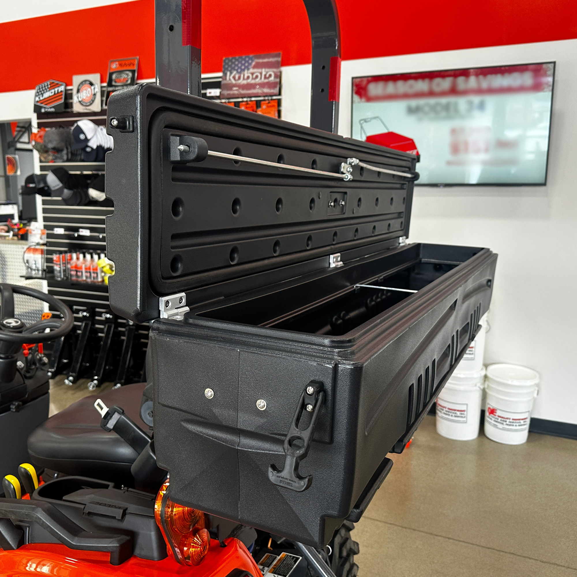 DÜHA ROPS Tractor Mounted Toolbox fits a 2017-2025 Kubota BX1880, BX2380, and BX2680