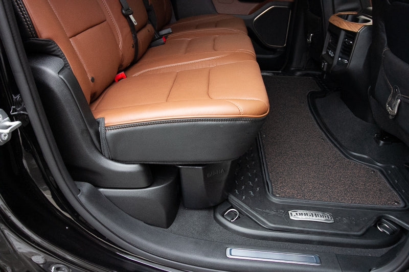 DÜHA Under Seat Storage fits 2019-2025 Ram 1500 Crew Cab (New Body Style) | Heavy-Duty Back Seat Organizer